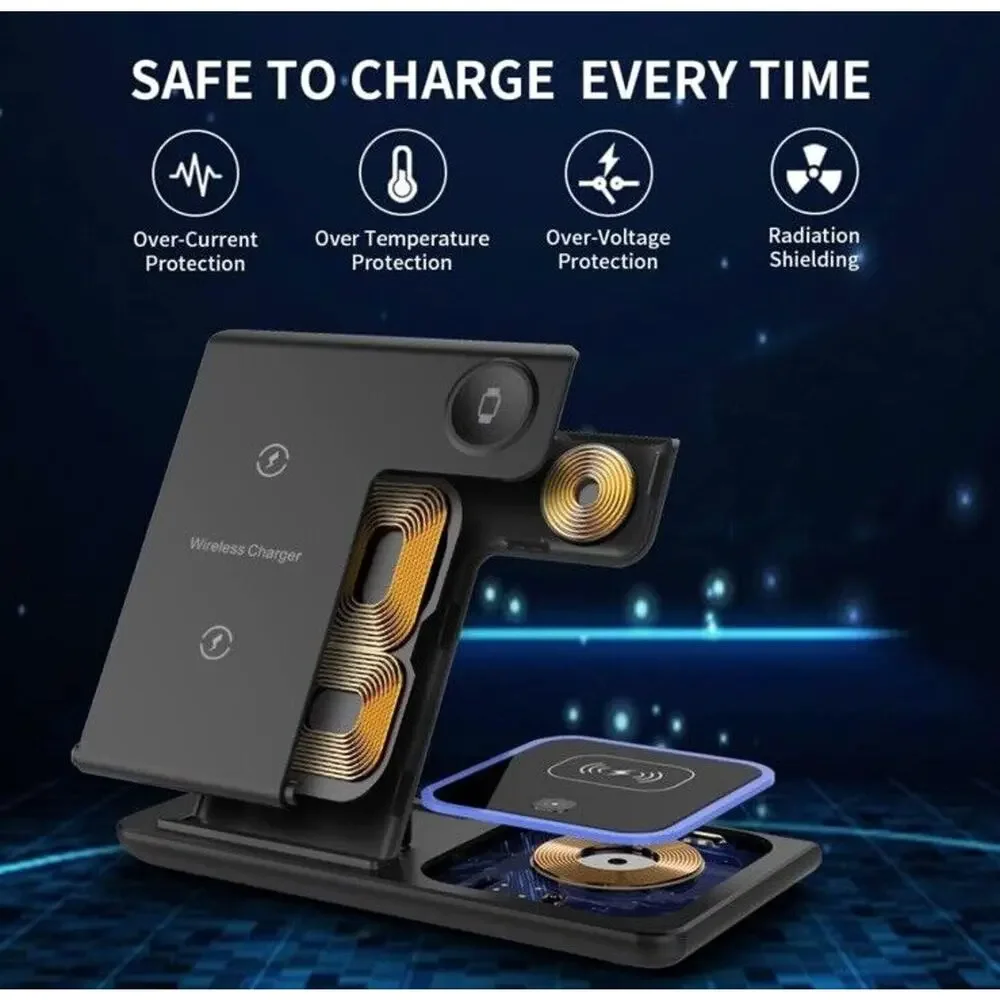 🔥Wireless 3 In 1 Charging Station (Black) NWT🔥